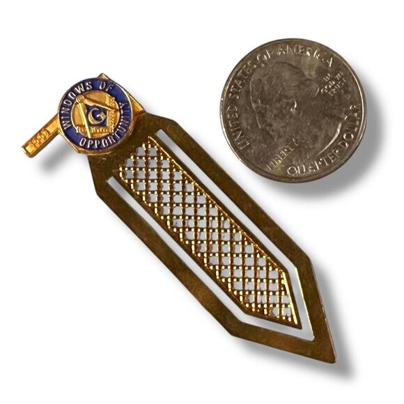 Vintage Masons 1998 Windows of Opportunity Gold Tone Bookmark - Picture 4 of 4